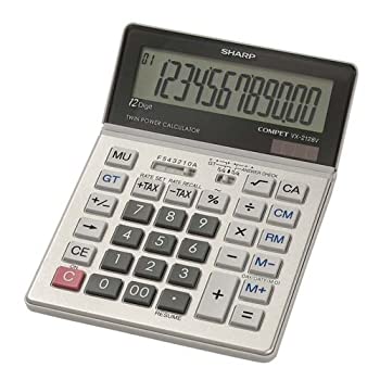 šۡ͢ʡ̤ѡ12-Digit Calc%% Tax Feature%% Dual Pwr%% 5x7x7/8%% Gray%% Sold as 1 Each - Sharp * 12-Digit Calc%% Tax Feature%% D