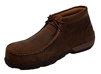 【中古】【輸入品・未使用】(10 M US%カンマ% Distressed) - Twisted X Ladies Steel Toe Saddle Drivi..