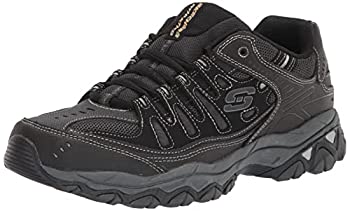 【中古】【輸入品・未使用】Skechers Men's AFTER BURN M.FITメモリーフォームレースアップスニーカー、ブラック、13 M US