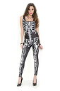 【中古】【輸入品・未使用】MUSIC LEGS(ミュージックレッグ)3D SKELETON BODYSUIT スケルトン ボディスーツ 70790 サイズSM