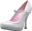 【中古】【輸入品・未使用】Ellie Shoes Women's 423-Babydoll Maryjane Platform Pump%カンマ% White%カンマ% 9 M US