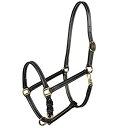 【中古】【輸入品・未使用】(Pony%カンマ% Black) - Horze Fremont Leather Halter