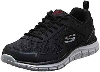 yÁzyAiEgpzSkechers Men's Track Scloric Oxford%J}% Black/red%J}% 7.5 2E US