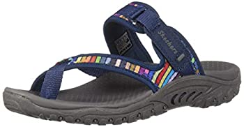 【中古】【輸入品・未使用】Skechers レディース Reggae-Mad スワッグトウ ソング ウーブンサンダル%カンマ% ネイビー%カンマ% 6