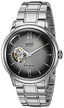 【中古】【輸入品・未使用】Orient メンズ 「Helios」 ステンレス 日本製 自動 手巻き オープンハート ディスプレイ%カンマ% グレー%カ..