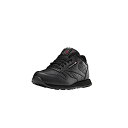 【中古】【輸入品・未使用】Reebok リトルキッド/ビッグキッドクラシックレザースニーカー、ブラック、4.5 M US ビッグキッド