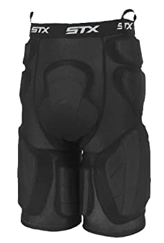 【中古】【輸入品 未使用】(Large カンマ Black) - STX Deluxe Padded Lacrosse Goalie Pants
