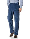 【中古】【輸入品・未使用】Haggar メンズ ストレッチコーデュロイ 伸縮ウエスト クラシックフィット フラットフロントパンツ%カンマ% カデットブルー%カン...