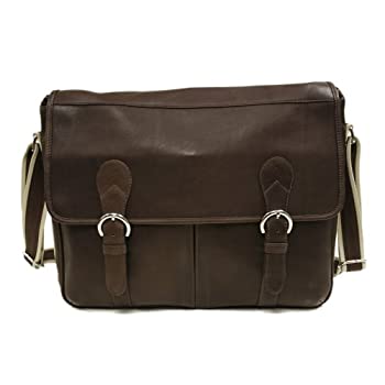 【中古】【輸入品・未使用】Piel Leather 2810-CHC Classic Expandable Messenger Bag - Chocolate