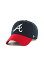 【中古】【輸入品・未使用】47 Brand Atlanta Braves ネイビー ブルー レッド クリーンアップ 調節可能な帽子