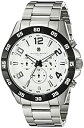 yÁzyAiEgpzMens Charles Hubert Stainless Steel White Dial Chronograph Watch