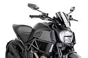【中古】【輸入品・未使用】14-18 DUCATI DIAVEL:Puig Naked Generation スポーツウィンドスクリーン (ダークスモーク)