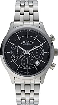 yÁzyAiEgpz[[^[] Rotary rv Men's Black Chronograph Bracelet Watch. GB03633/04 [sAi]