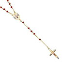【中古】【輸入品・未使用】14?K 3色ゴールドGem Stone Rosario/ロザリオネックレス???18?%ダブルクォーテ%