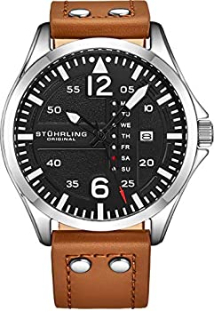 【中古】【輸入品・未使用】Stuhrlingオリジナルメンズアナログスポーツアビエイターウォッチ、クイックセットデイデイト、カジュアルレザーストラップ… 【中古】【輸入品・未使用】Stuhrlingオリジナルメンズアナログスポーツアビエイターウォッチ、クイックセットデイデイト、カジュアルレザーストラップ…