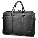 【中古】【輸入品・未使用】cjc メンズ レザートート 15インチ ラップトップバッグ プロフェッショナル ブリーフケース メンズ ビジネスバッグ - ブラック