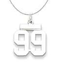 【中古】【輸入品・未使用】ロジウムメッキ スターリングシルバー アスレチックコレクション 小さな光沢仕上げ 99番ペンダント