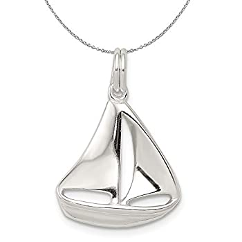 【中古】【輸入品・未使用】スターリングシルバー 光沢仕上げ ヨット ネックレス