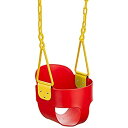 【中古】【輸入品・未使用】Squirrel Products High Back Full Bucket Toddler Swing with Exclusive Chain & Triangle Dip Pinch Protection Technology - Red 141［並行輸