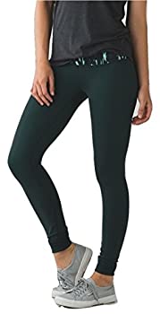 【中古】【輸入品・未使用】Lululemon Wunder under Pantヨガパンツリバーシブルダーク燃料Mentholグリーン パープル