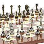 【中古】【輸入品・未使用】Astor Row StauntonメタルChessmen & Chelsea Parkチェスボードfrom Spain