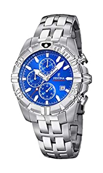 【中古】【輸入品・未使用】Festina Men's Chrono Sport F20355-1F37 Blue Stainless-Steel Quartz Dress Watch