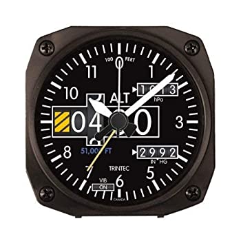 【中古】【輸入品・未使用】Trintec 2060シリーズ NV 航空高度計 旅行目覚まし時計 3.5平方