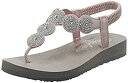 【中古】【輸入品・未使用】Skechers レディース 瞑想 星 & キラキラ 円形ラインストーン スリングバック ビーチサンダル%カンマ% ライトピンク%カンマ% 11
