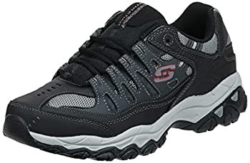 yÁzyAiEgpzSkechers Men's AFTER?BURN?M.FIT Memory Foam Lace-Up Sneaker%J}% Charcoal/black%J}% 10.5 M US