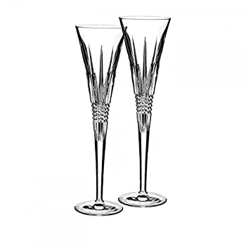 【中古】【輸入品 未使用】Lismore Diamond Toasting Flute Glass (Set of 2) by Waterford