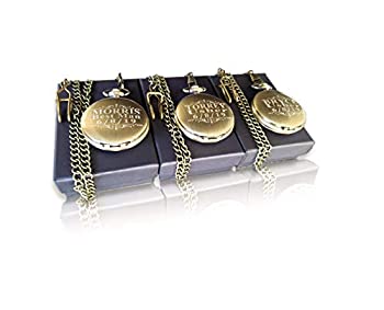 【中古】【輸入品・未使用】Eternity Engraving Inc.の刻印懐中時計3個。 カスタムフィットボックス付属、バックルチェーン、刻印付き。 懐中時...