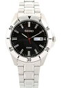 【中古】【輸入品・未使用】セイコーMen 's Black Dial Silver TonedステンレススチールWatch sgga75(2)