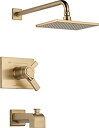 【中古】【輸入品・未使用】Delta Faucet T17T453-CZ 壁取り付けタブフィラートリム、シャンパンブロンズ(3)