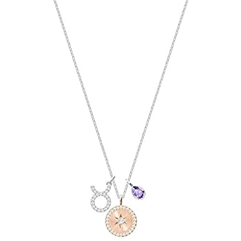 【中古】【輸入品・未使用】スワロフスキー 星座ペンダント 牡牛座ネックレス バイオレット ワンサイズ