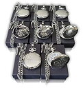 【中古】【輸入品・未使用】Eternity Engraving Inc.の刻印付き懐中時計7個。 カスタムフィットボックス付属、バックルチェーン、刻印付き。 懐...