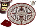 【中古】【輸入品・未使用】11.6?%ダブルクォーテ% Oval Shapeトラック4連続Cribbage Board /ボックスBloodwood / Maple +スコアSkunksのマーキングフィールド、コーナー、Wonゲ(3)