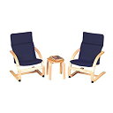 【中古】【輸入品・未使用】Guidecraft Kiddie Rocker ブルー クッション付き椅子セット 小さなテーブル付き 子供用 幼児 幼稚園 学習用家...