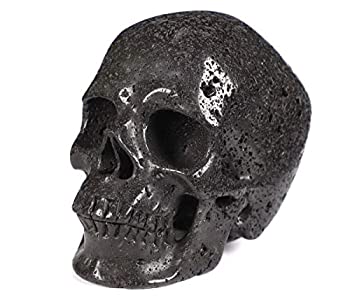 【中古】【輸入品・未使用】Skullis 5インチ ホット ラバ スーパーリアル クリスタルスカル 手彫り 宝石 ファインア…