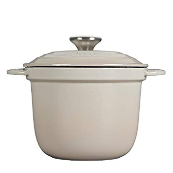 【中古】【輸入品 未使用】Le Creuset Meringue Cast Iron 2.25 Quart Rice Pot with Stainless Steel Knob Insert