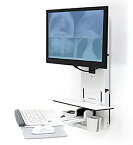 【中古】【輸入品・未使用】Ergotron StyleView Sit-Stand Vertical Lift%カンマ% Patient Room - Wall mount for LCD display / keyboard / mouse / bar code scanner - white