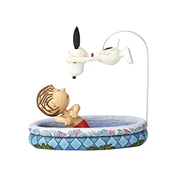 【中古】【輸入品・未使用】enesco Jim Shore スヌーピー＆ライナス スイミング 4059436