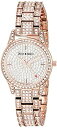 yÁzyAiEgpzJuicy Couture Black Label Women's Swarovski Crystal Accented Rose Gold-Tone Bracelet Watch