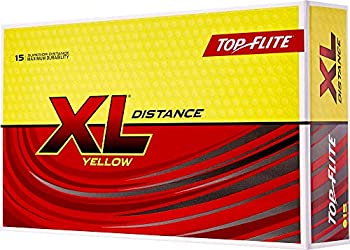 Top-Flite 2019 XL ディスタンスイエローゴルフボール 15個パック