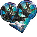 【中古】【輸入品・未使用】The Hidden World How To Train Your Dragon パーティープレートとナプキン 16人用