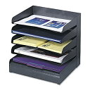 【中古】【輸入品・未使用】(5 Shelf) - Safco Products Company Safco Products Company Steel Desk Tray Sorter 5-Tier Letter-Size Black