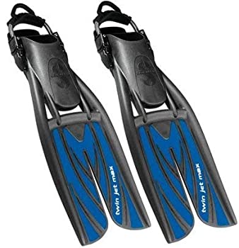 【中古】【輸入品・未使用】Scubapro Twin Jet Max Open Heel Split Fins%カンマ% BL-SM