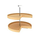 【中古】【輸入品・未使用】Lazy Daisy 28インチBanded木製パイカット2シェルフLazy Susan withハードウェア