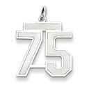 【中古】【輸入品・未使用】ロジウムメッキスターリングシルバー、ジャージーコレクション、ミディアムナンバー75ペンダント