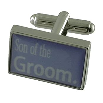 【中古】【輸入品・未使用】息子GroomバイオレットパープルWedding Cufflinks withブラックポーチ