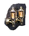 【中古】【輸入品・未使用】ドールハウスミニチュア1?: 24スケールPair of Coach Lamps by cir-kit概念